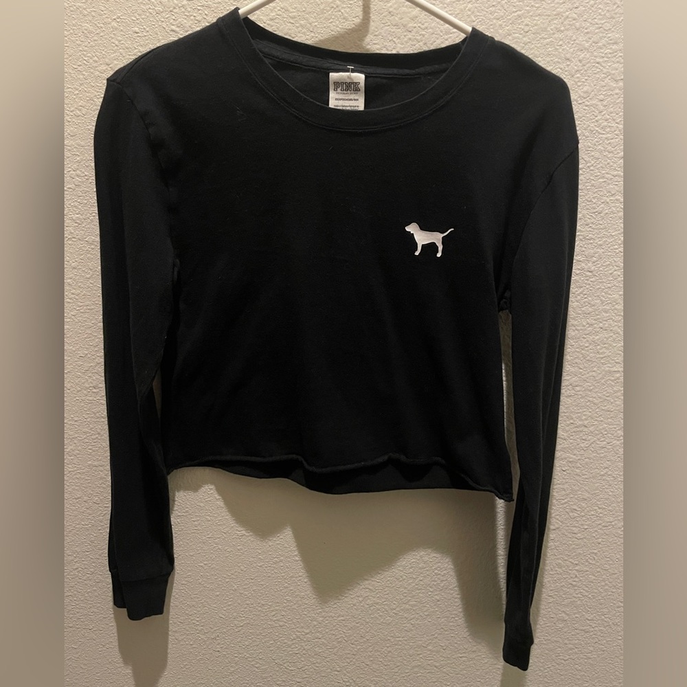 Women’s PINK Cropped Long Sleeve Top Size XS